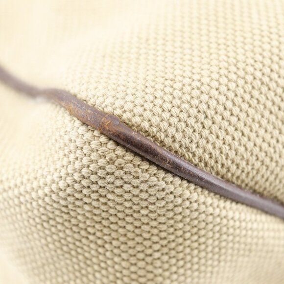 GUCCI Wood handle Handbag 106493 beige canvas Women - Picture 10 of 13